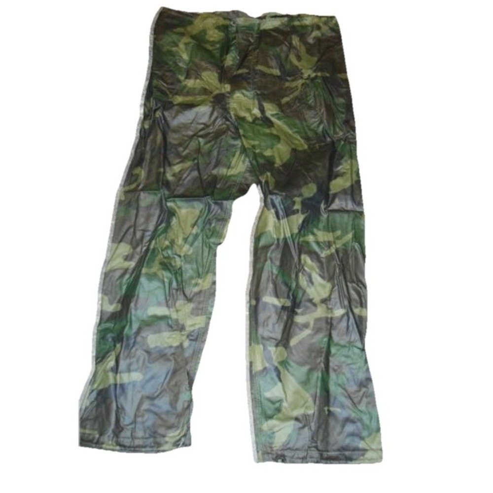 Vintage USGI Military Wet Weather Trousers Size Large ORC Industries Camouflage‎